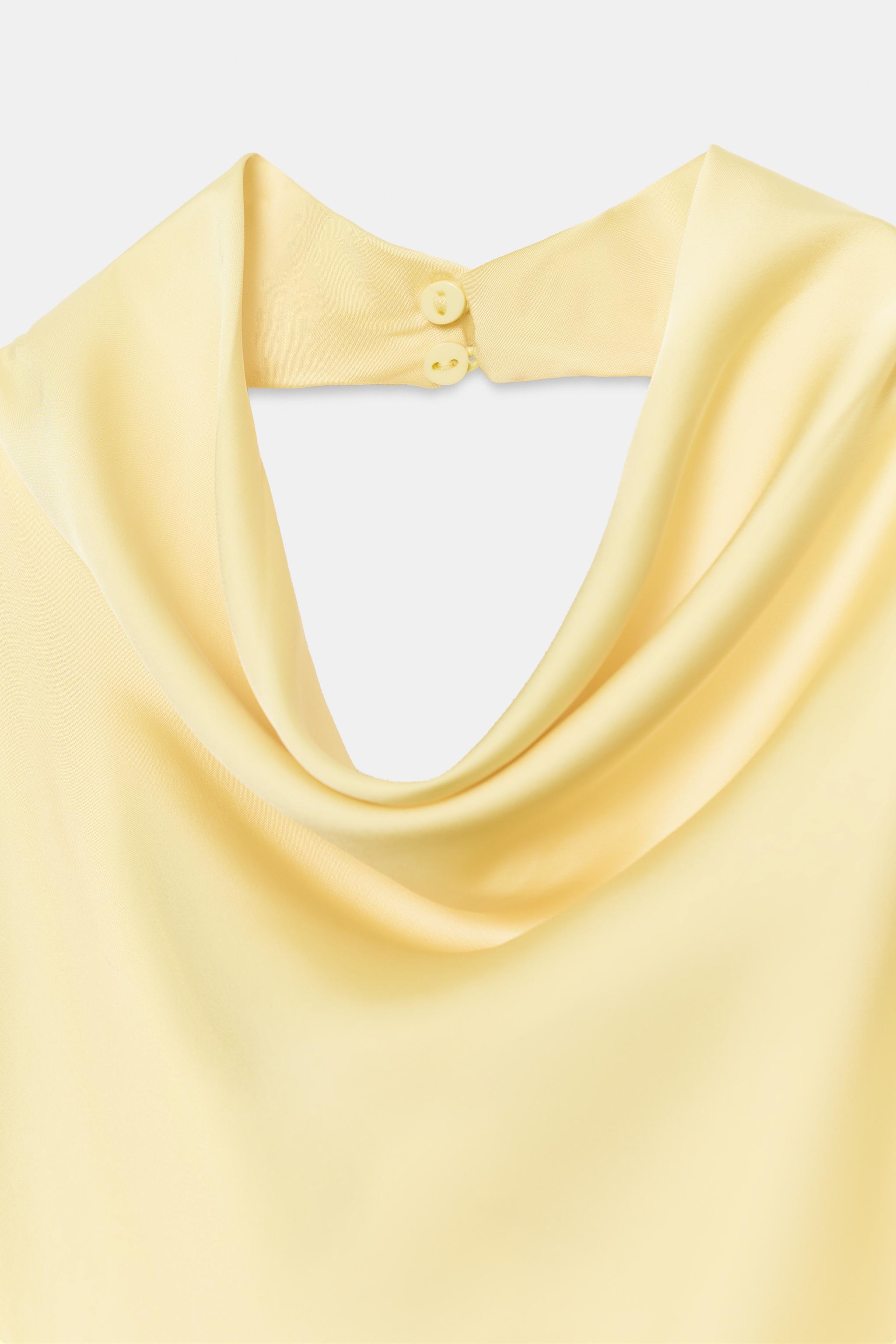 SATIN HALTER TOP